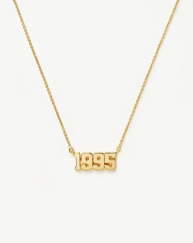 Birth Year Necklace  - Year 1995 | 18k Gold Vermeil