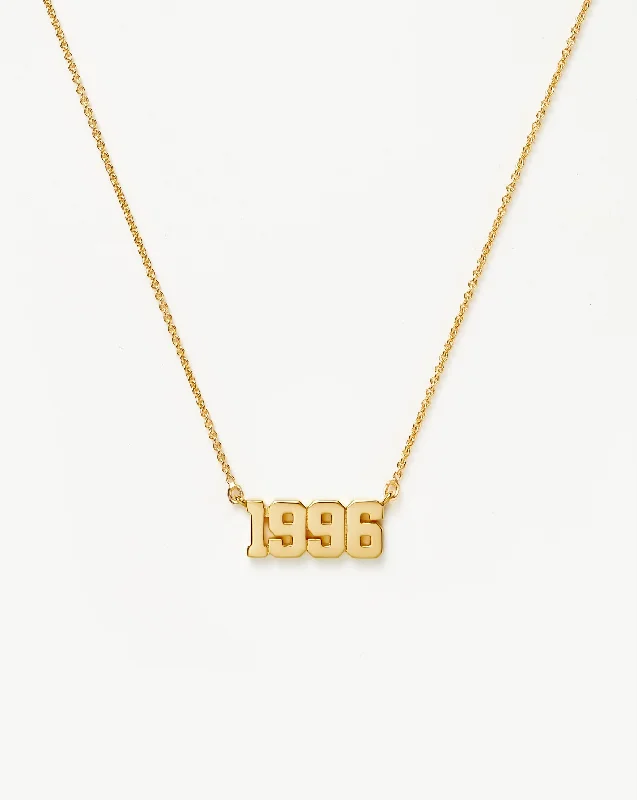 Birth Year Necklace  - Year 1996 | 18k Gold Vermeil