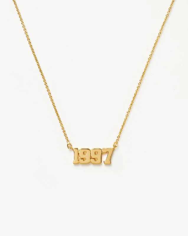 Birth Year Necklace  - Year 1997 | 18k Gold Vermeil