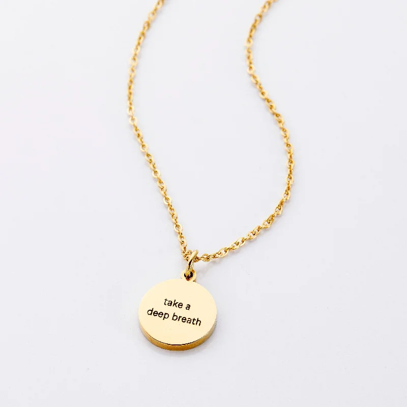 Minimalist Gold Bracelet Custom Reminder Token Necklace