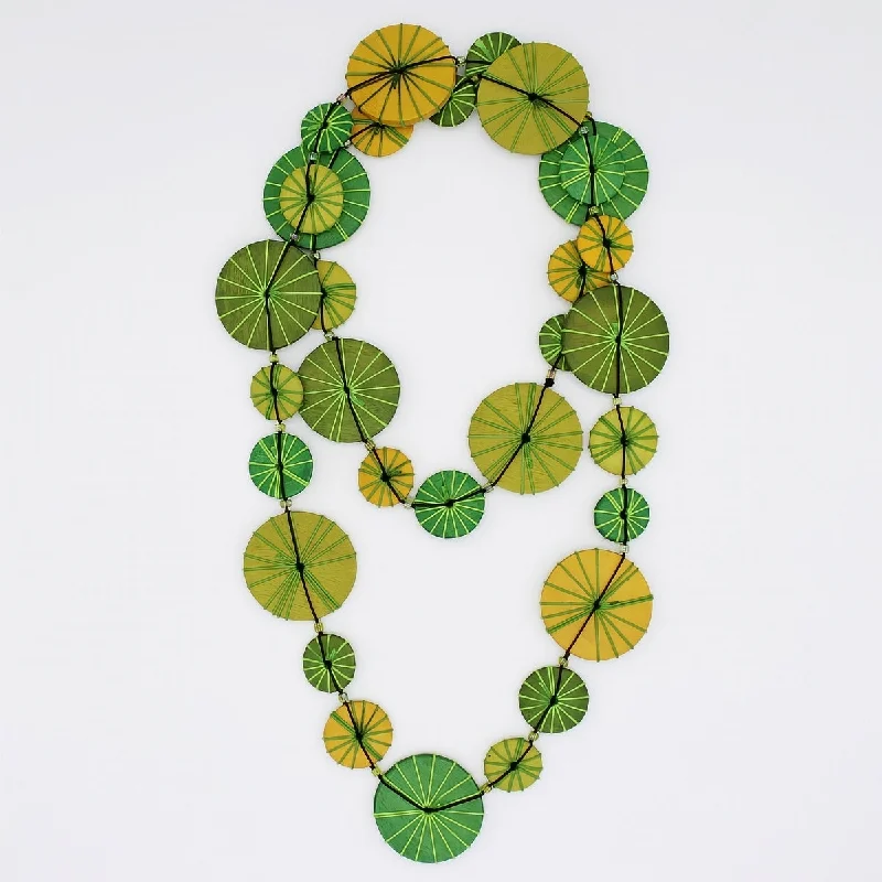 Unique Stackable Bands Green Leilani Necklace