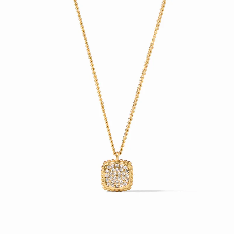 Julie Vos Noel Pave Solitaire Necklace