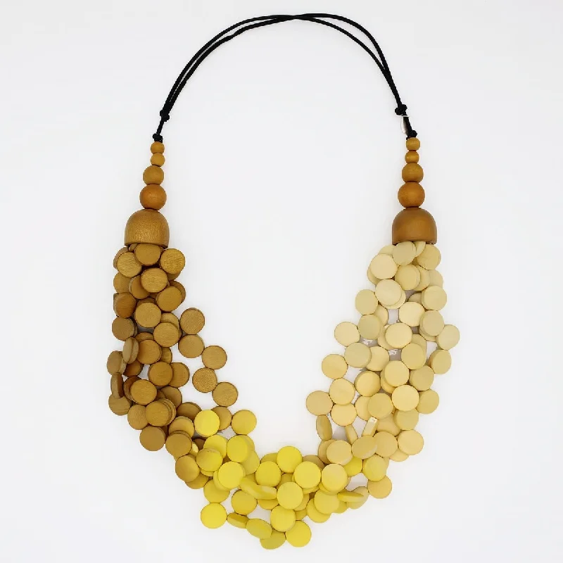 Modern Statement Ring Ombre Yellow Gillian Necklace