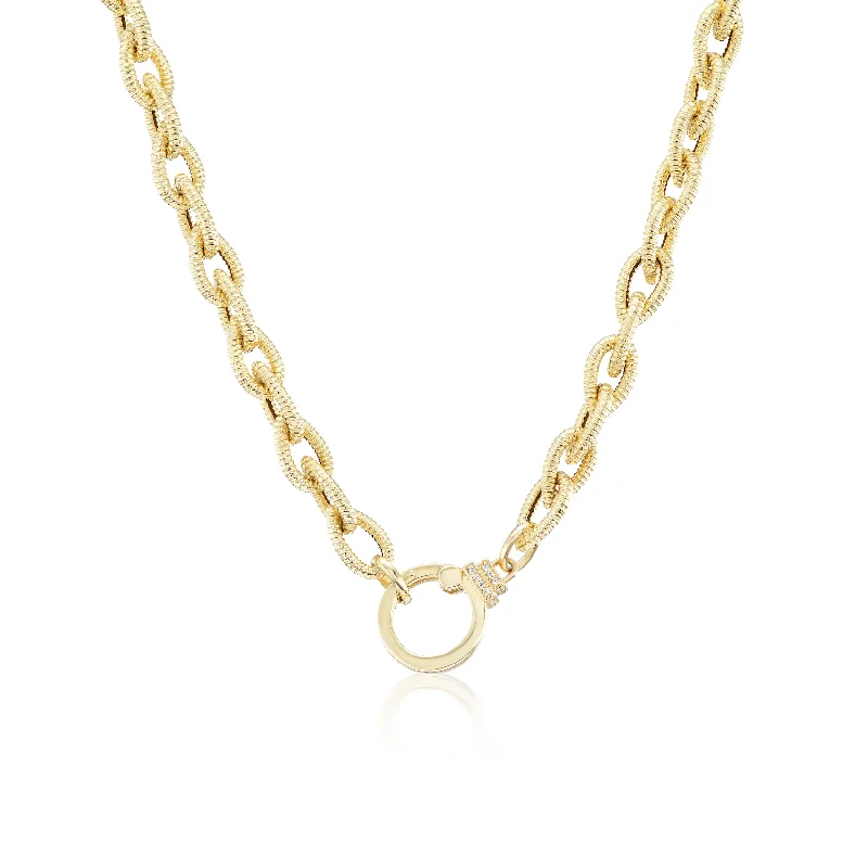 Textured Teardrop Chain