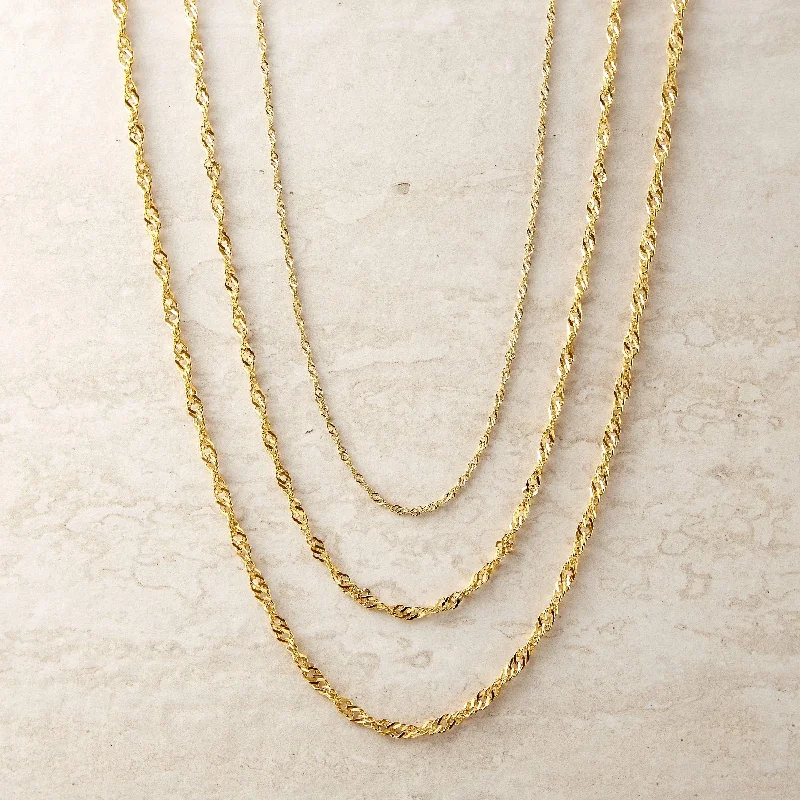 Artistic Statement Necklace Twisted Chain Necklace