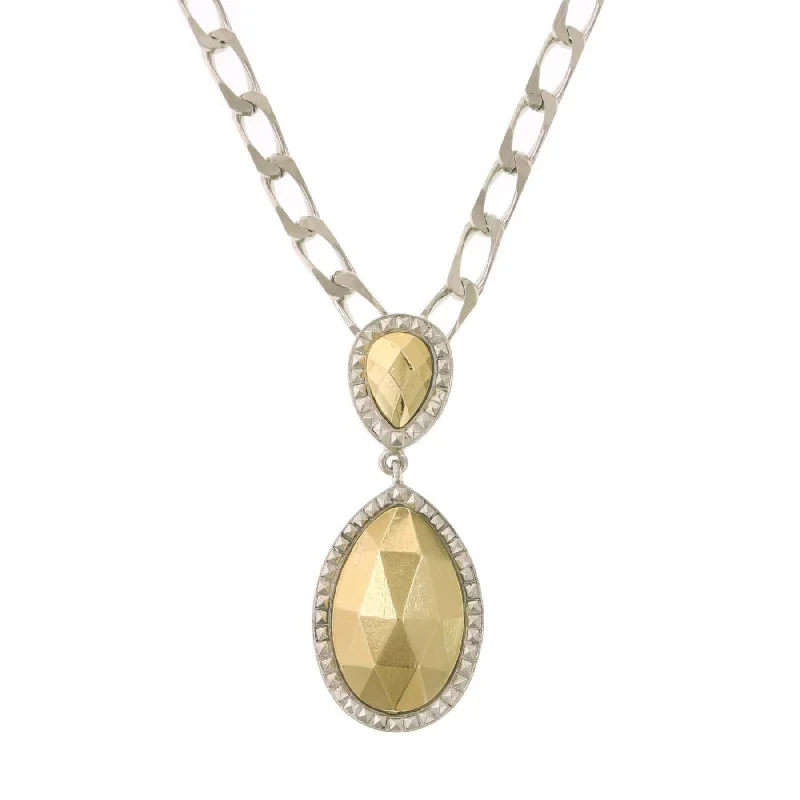 1928 Jewelry Fusion Lux Teardrop Pendant Necklace 16" + 3" Extender