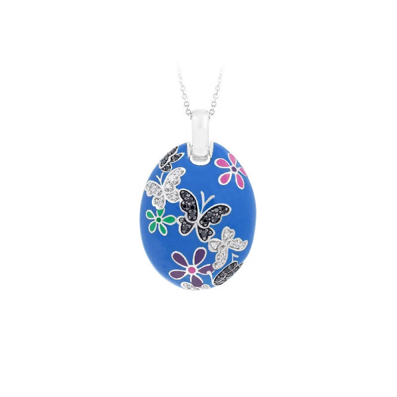 Flutter Blue and Multicolor Pendant