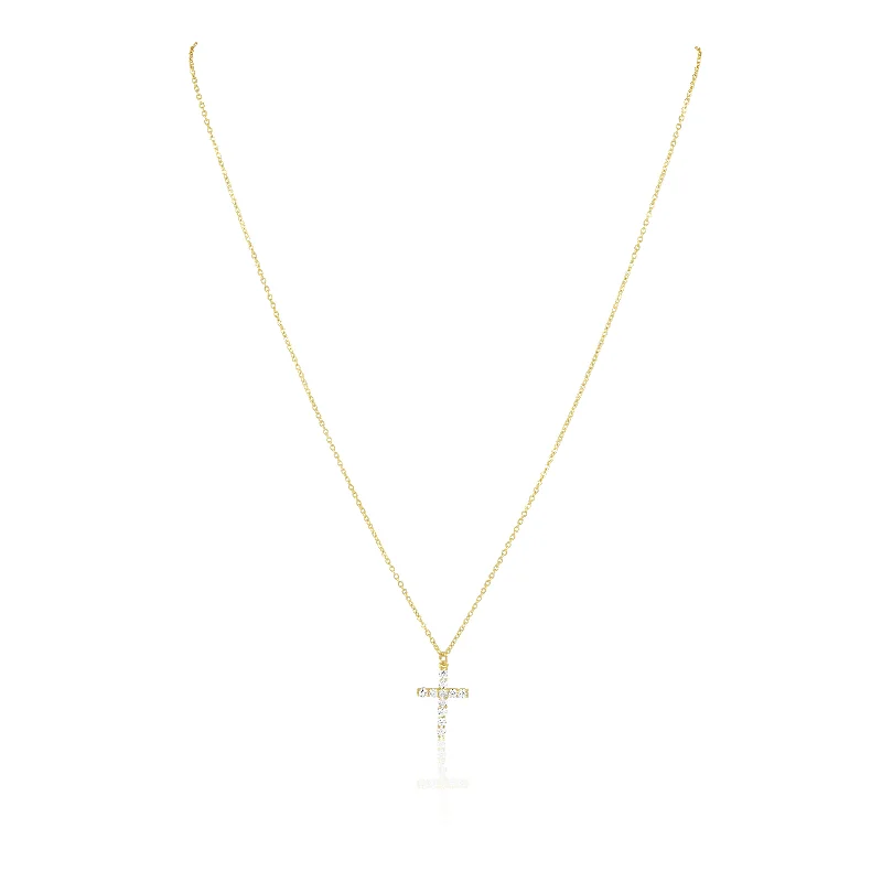 Classic CZ Cross Necklace