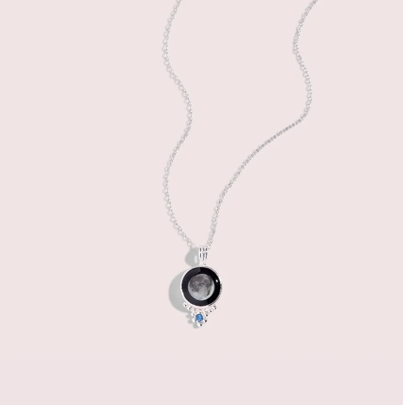 Classic Silver Birthstone Necklace