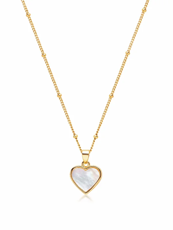 Women's Necklace with Shell Heart