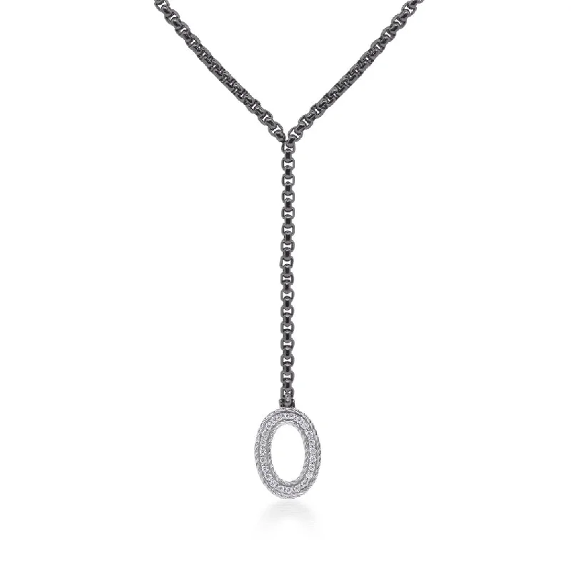 0.19 ctw Diamond Lariat Cable Necklace