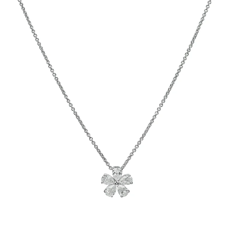 Mini Diamond Flower Necklace