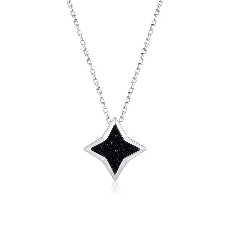 Unique Stackable Bands "Starlit Dream" Sterling Silver Necklace