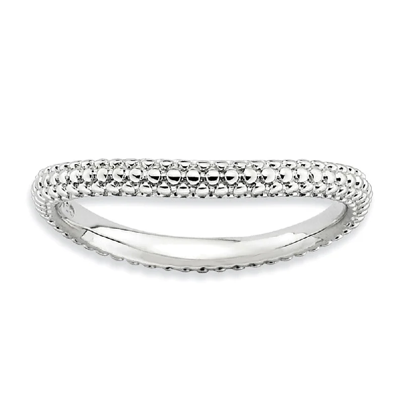 2.25mm Stackable Sterling Silver Curved Band