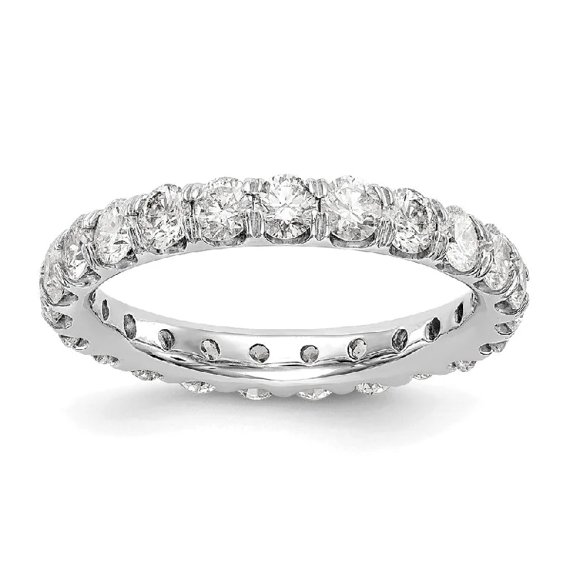 3.25mm Platinum U Shared Prong 2.75 to 3.0 Ctw Diamond Eternity Band