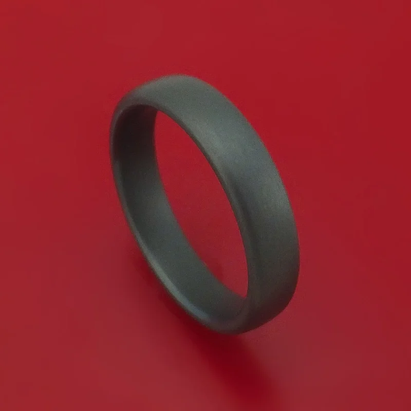 Darkened Tantalum Band Custom Made Ring