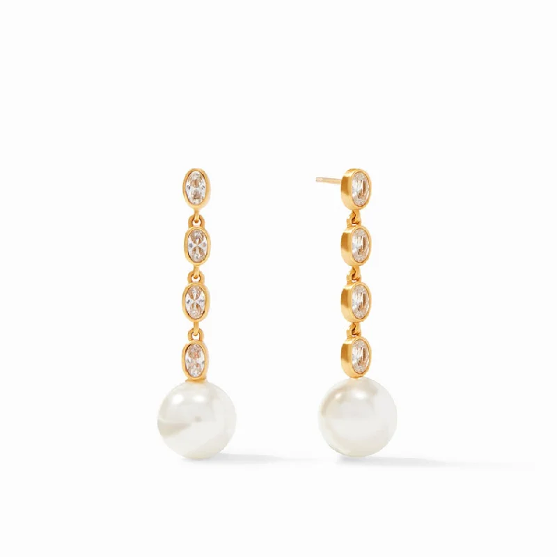 Bohemian Beaded Jewelry Julie Vos Charlotte Pearl Statement Earring