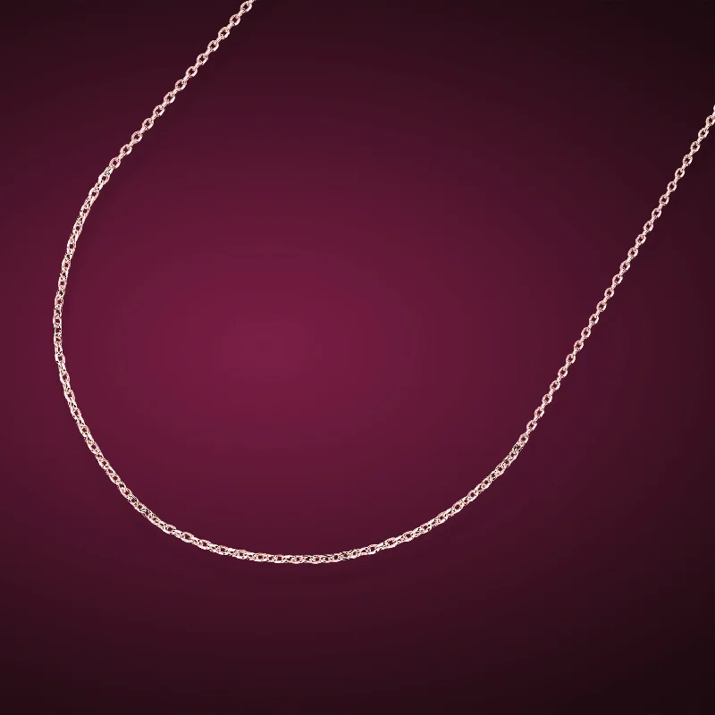 Diamond-cut Rolo Chain, Rose