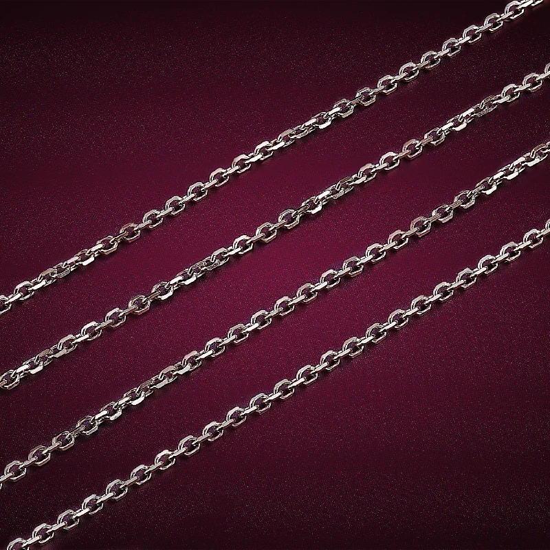 Diamond-cut Rolo Chain, White