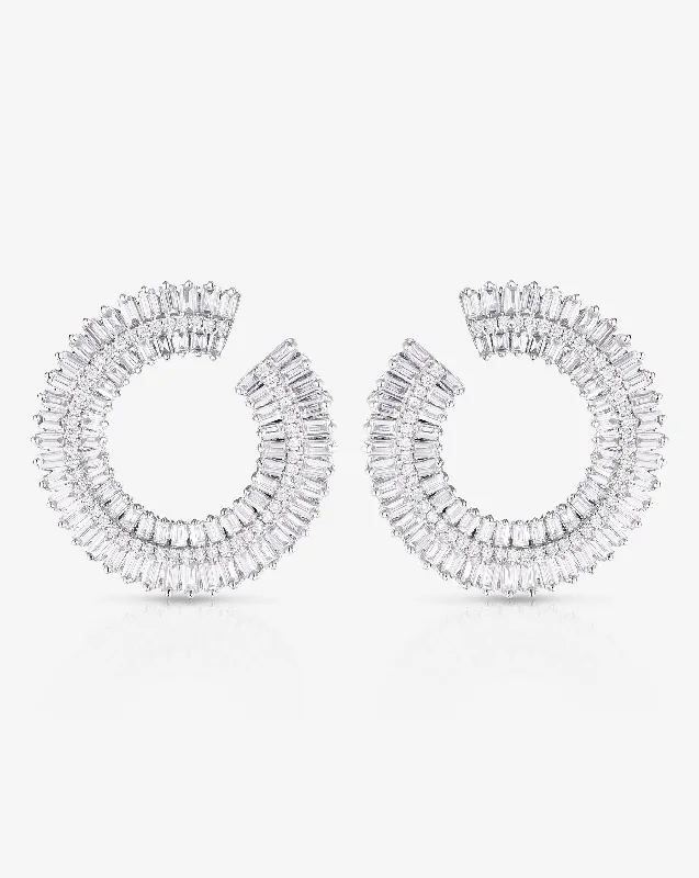 Classic Gold Earrings Fanned Diamond Statement Earrings