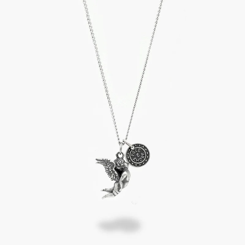 Flying Angel Silver Necklace