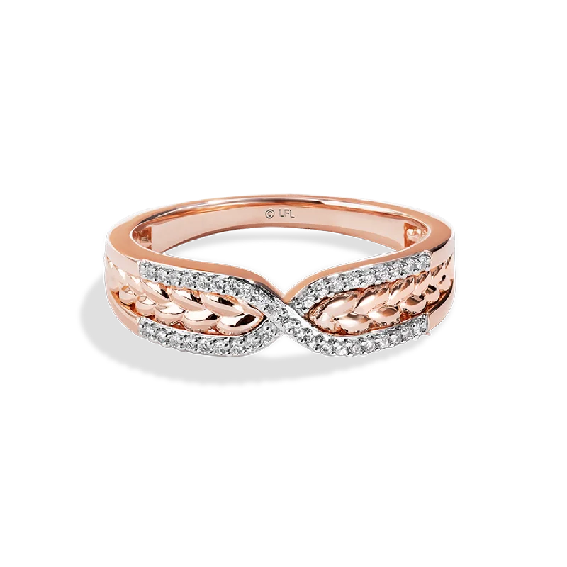 GALACTIC ROYALTY WOMEN'S RING 1/10 CT.TW. White Diamonds 10K Rose Gold