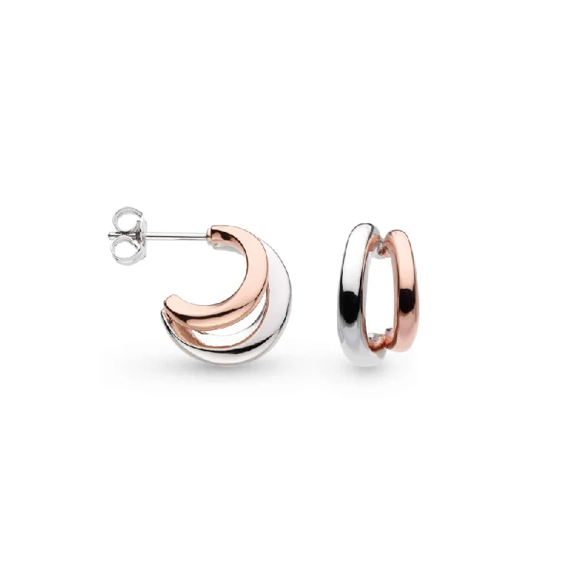 Luxury Gemstone Earrings Kit Heath Bevel Cirque Link Blush Twin Hoop Earrings