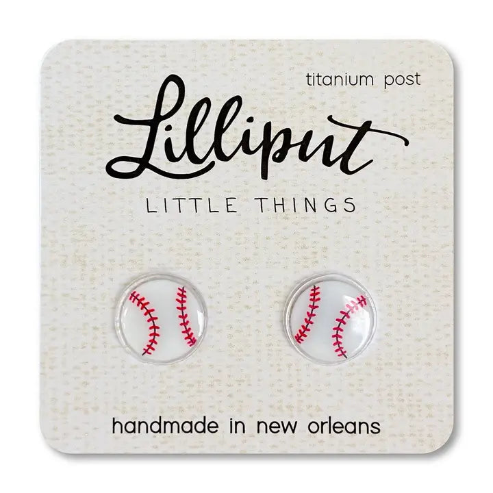 Dainty Cross Necklace Lilliput Little Things Baseball Earrings