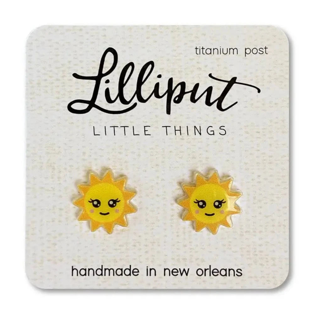 Personalized Engraved Pendant Lilliput Little Things Happy Sunshine Earrings