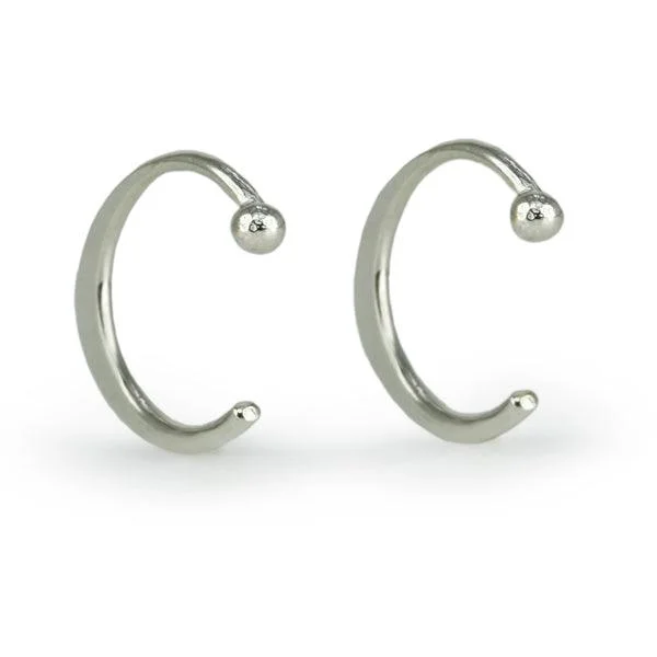 Dainty Minimalist Jewelry Small Sterling Silver "Hug" Earrings