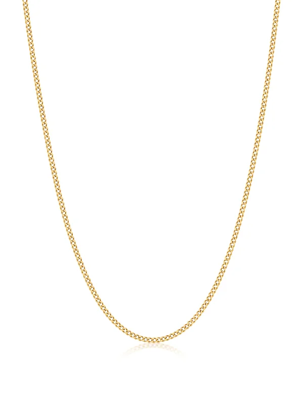 Men's Gold Cuban Link Chain in 2mm