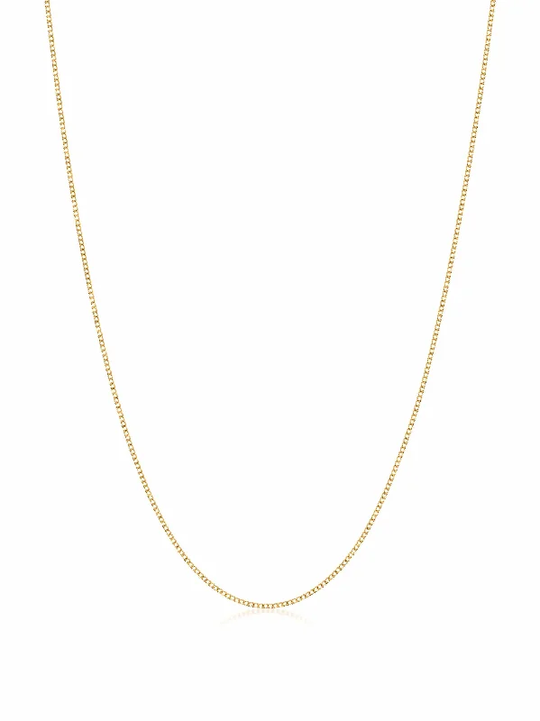 Men's Gold Cuban Link Chain in 1.2mm