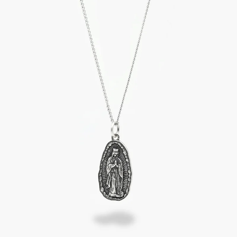 Necklace With Silver Virgin Mary Pendant