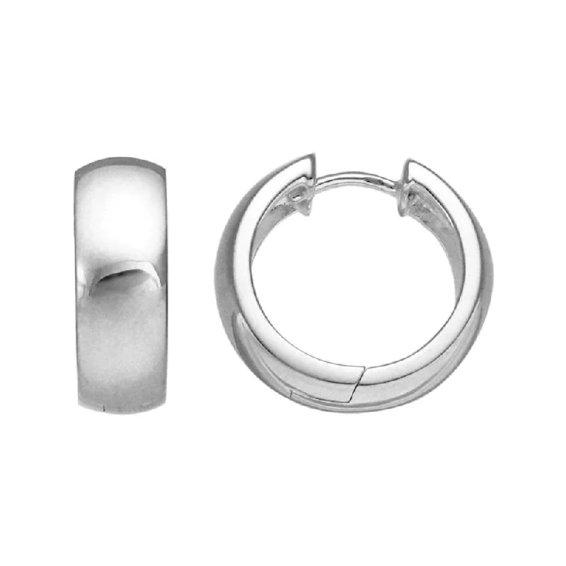 Rose Gold Hoops Sterling Silver Huggie Hoop Earrings