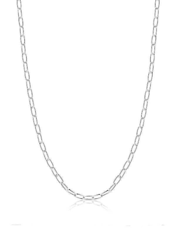 Sterling Silver Thin Paperclip Chain