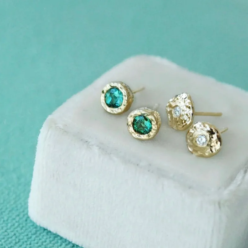 Teal Sapphire Studs