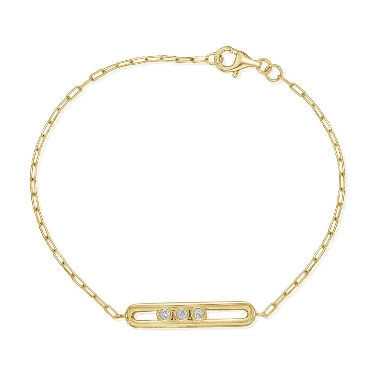 14K GOLD DIAMOND SHERI SLIDER BRACELET