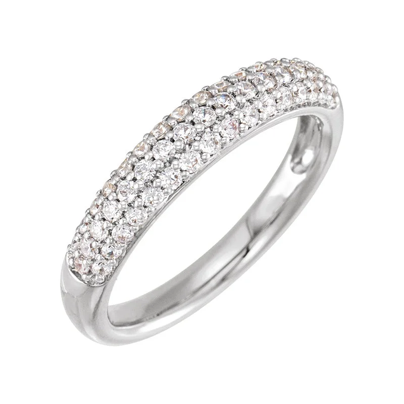 14K White Gold 1/2 CTW Lab-Grown Diamond Ring