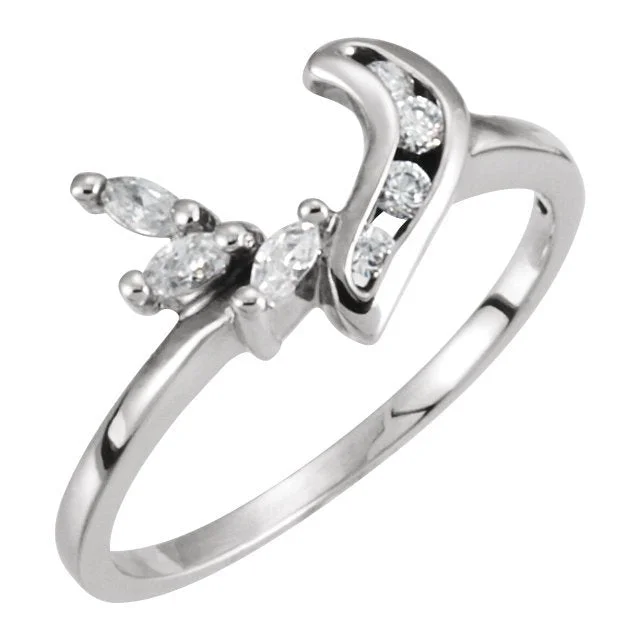 14KT WHITE GOLD DIAMOND WRAP-STYLE ENHANCER