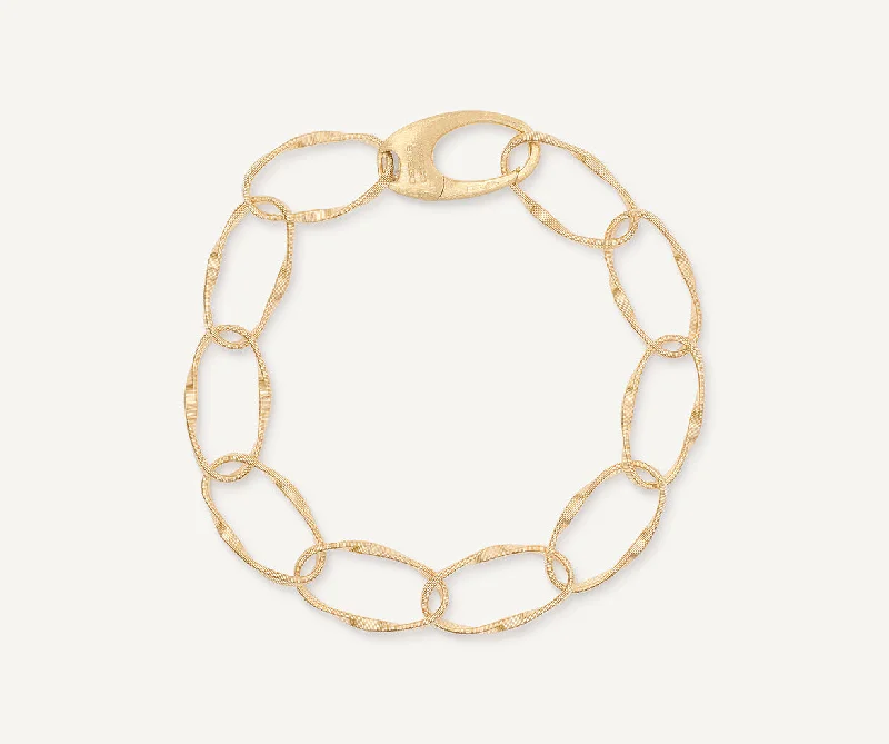 18K Yellow Gold Coil Link Bracelet