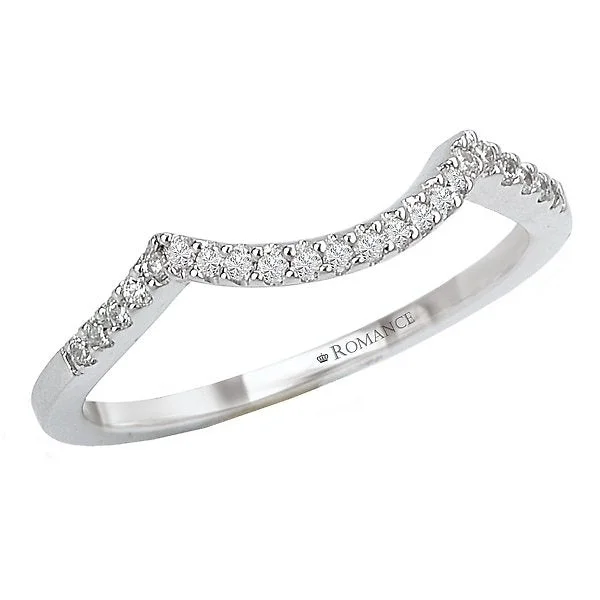 18KT Gold 1/10 CTW Round Diamond Curved Band