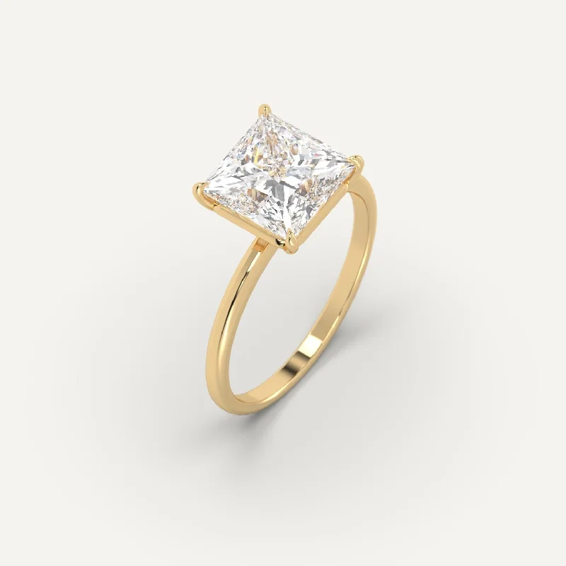 3 carat Princess Cut Diamond Ring