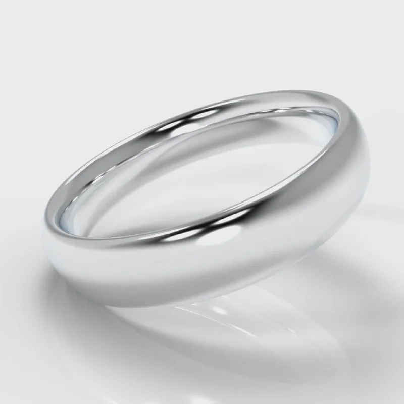 5mm Court Shaped Comfort Fit Wedding Ring