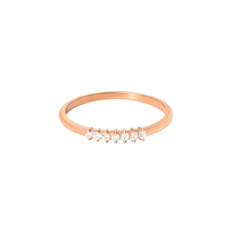 Bubbles 18K Rosegold Ring w. Diamonds