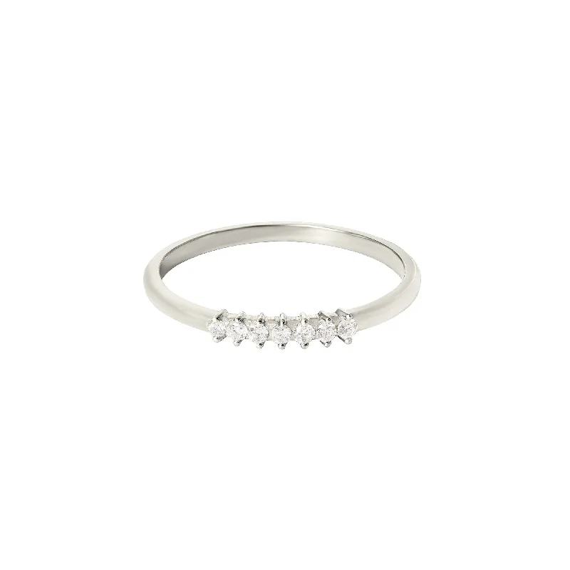 Bubbles 18K Whitegold Ring w. Diamonds