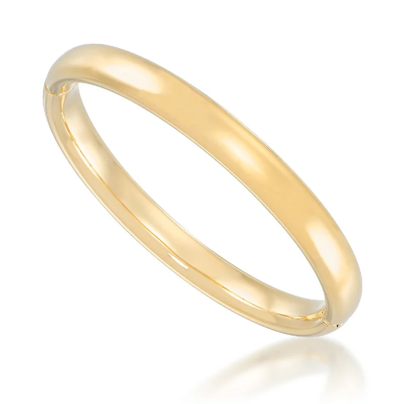 Bangle in 10K Yellow Gold Over Resin