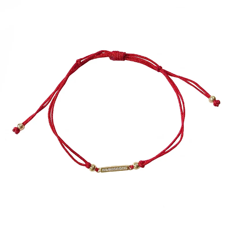 Barbara Red Thread Bar Bracelet