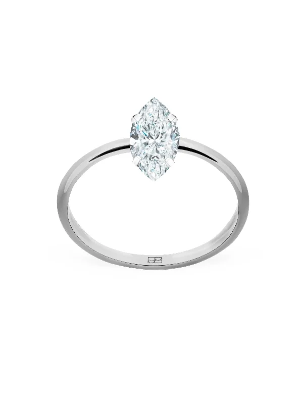 Promise N°14 18K White Gold Ring w. Diamonds