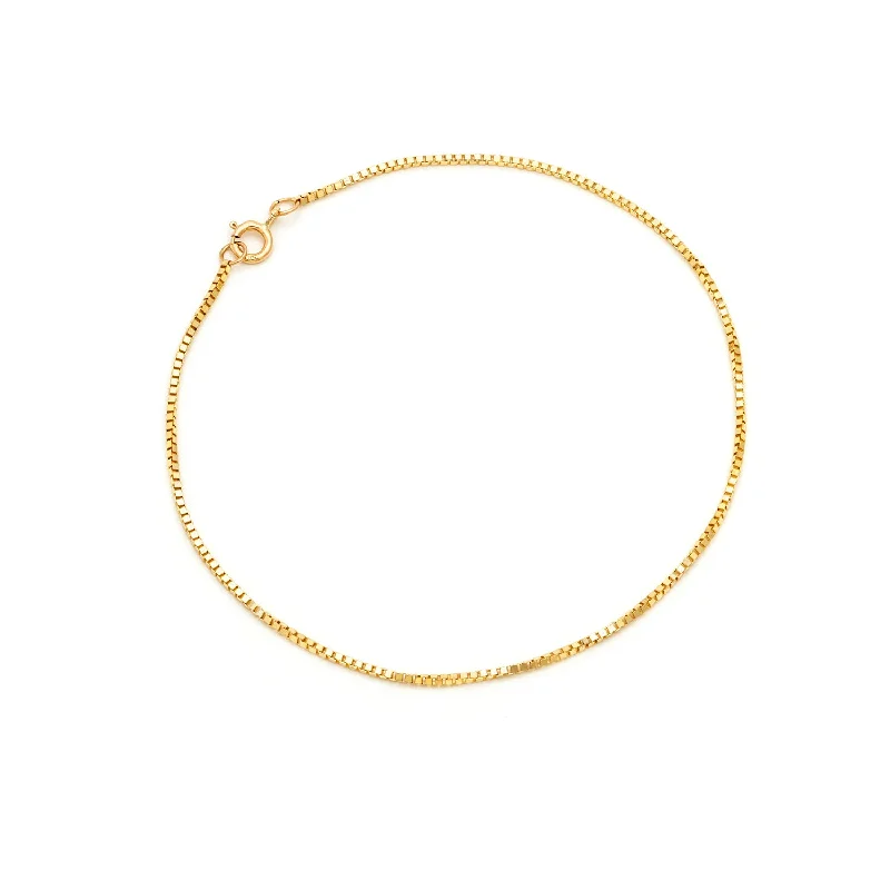 Bold Box Chain Bracelet | Solid 14k Gold