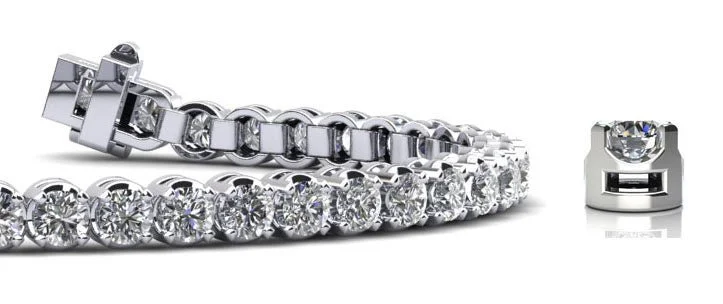 Captivating Shimmer Diamond  Tennis Bracelet with 4.73 ct.(finished) 3mm